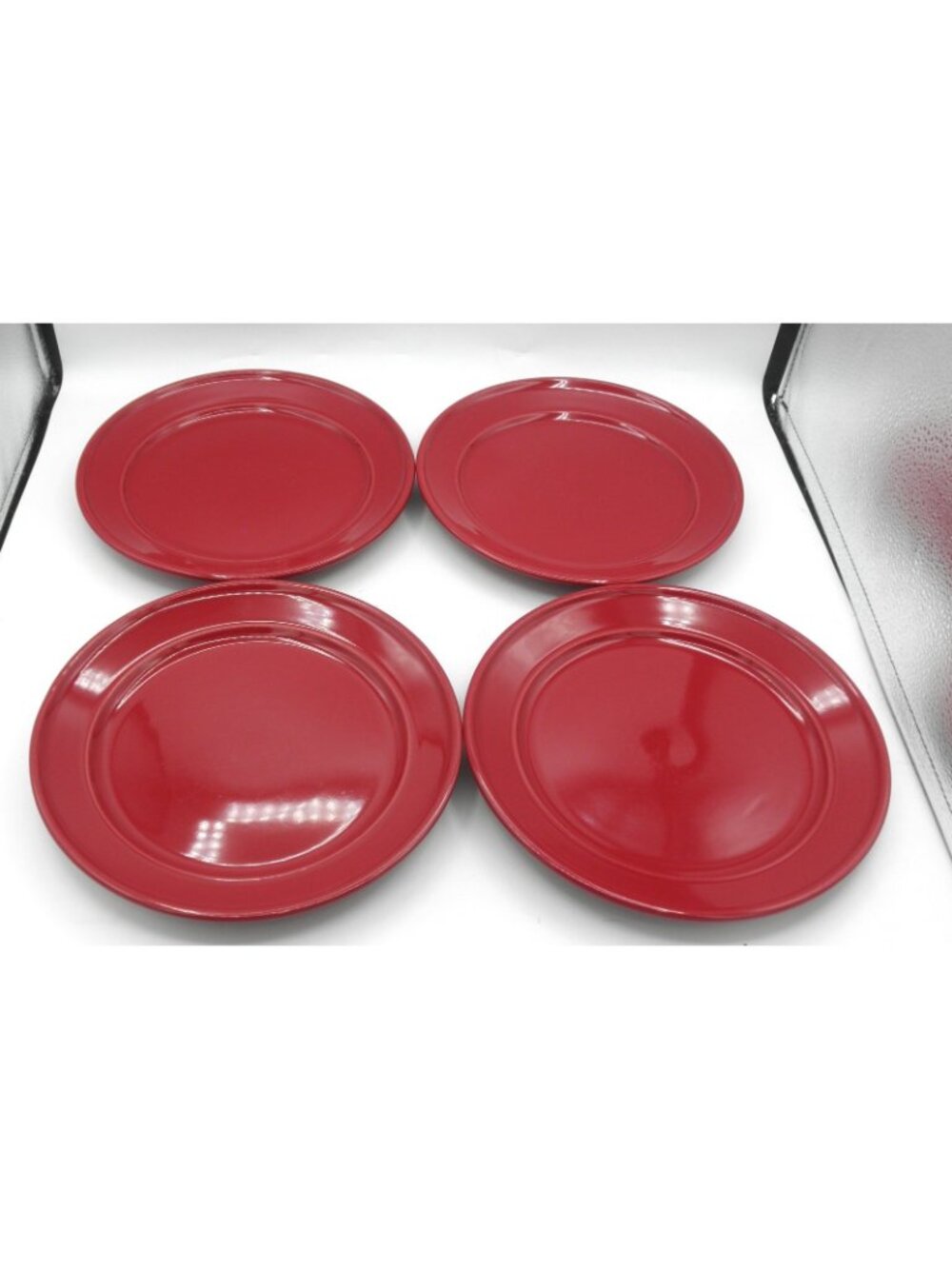 Amelia Red Sedona by Mainstays 9 Inch Salad Plate Set of 4 Pattern: MSYAMERS - Picture 6 of 6
